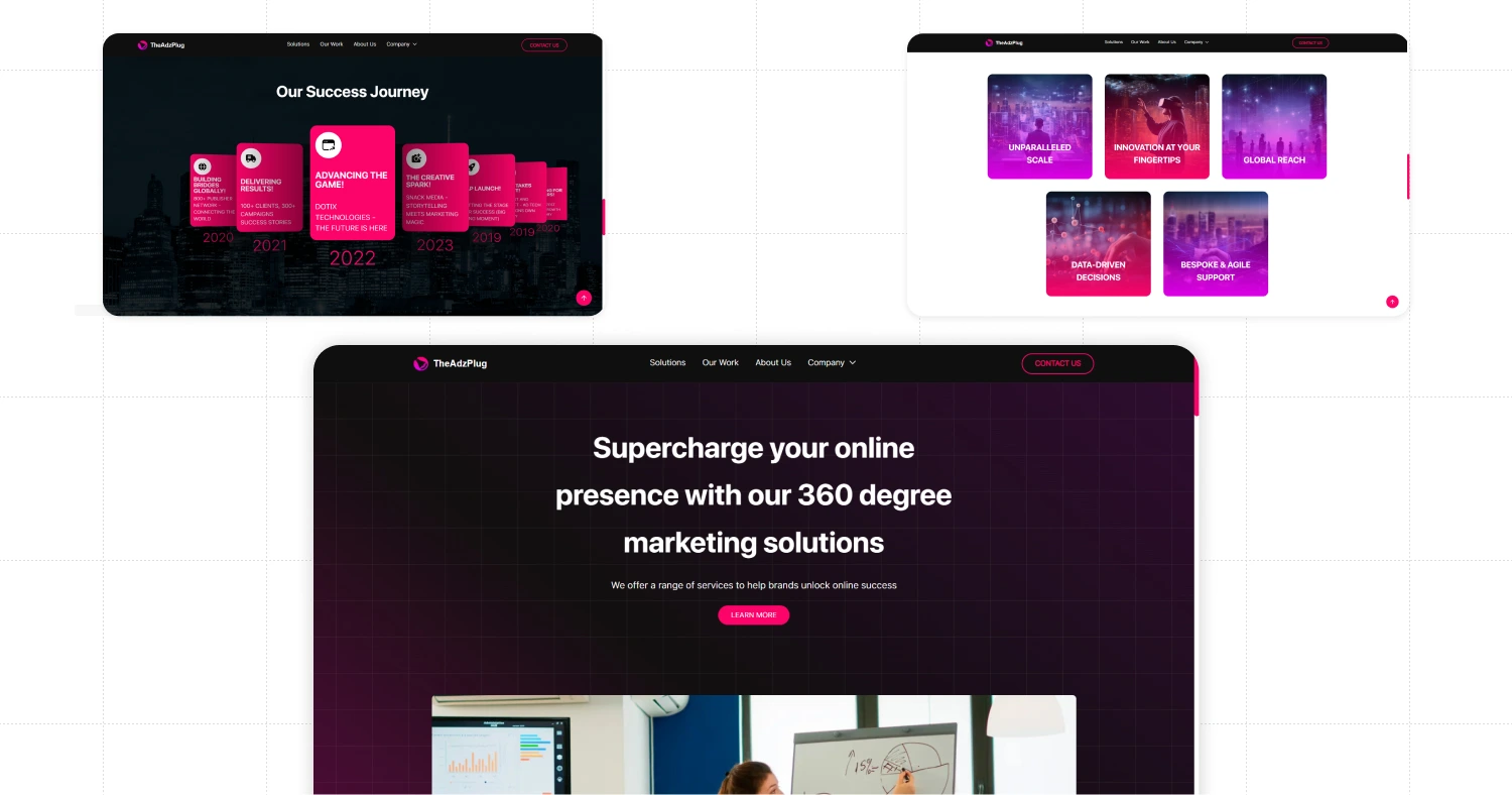 theadzplug website screenshots